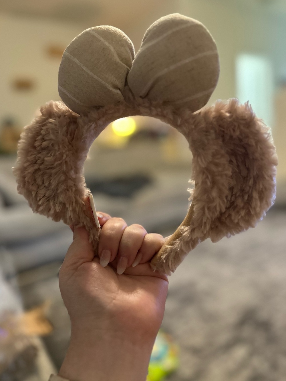 Tokyo DisneySea ShellieMay Plush Ear Headband Duffy & Friends Linen Bow